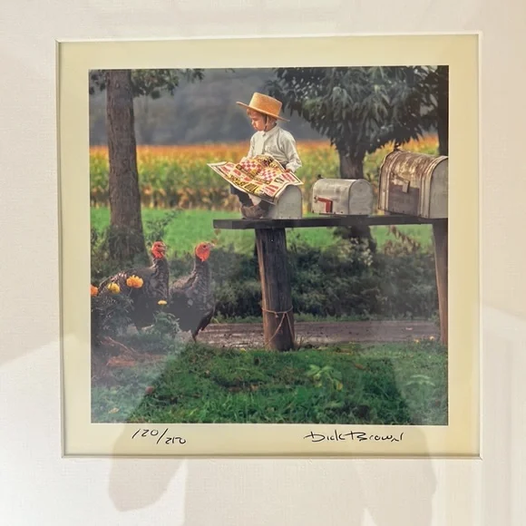 2 Vintage Signed and numbered Dick Brown Amish prints